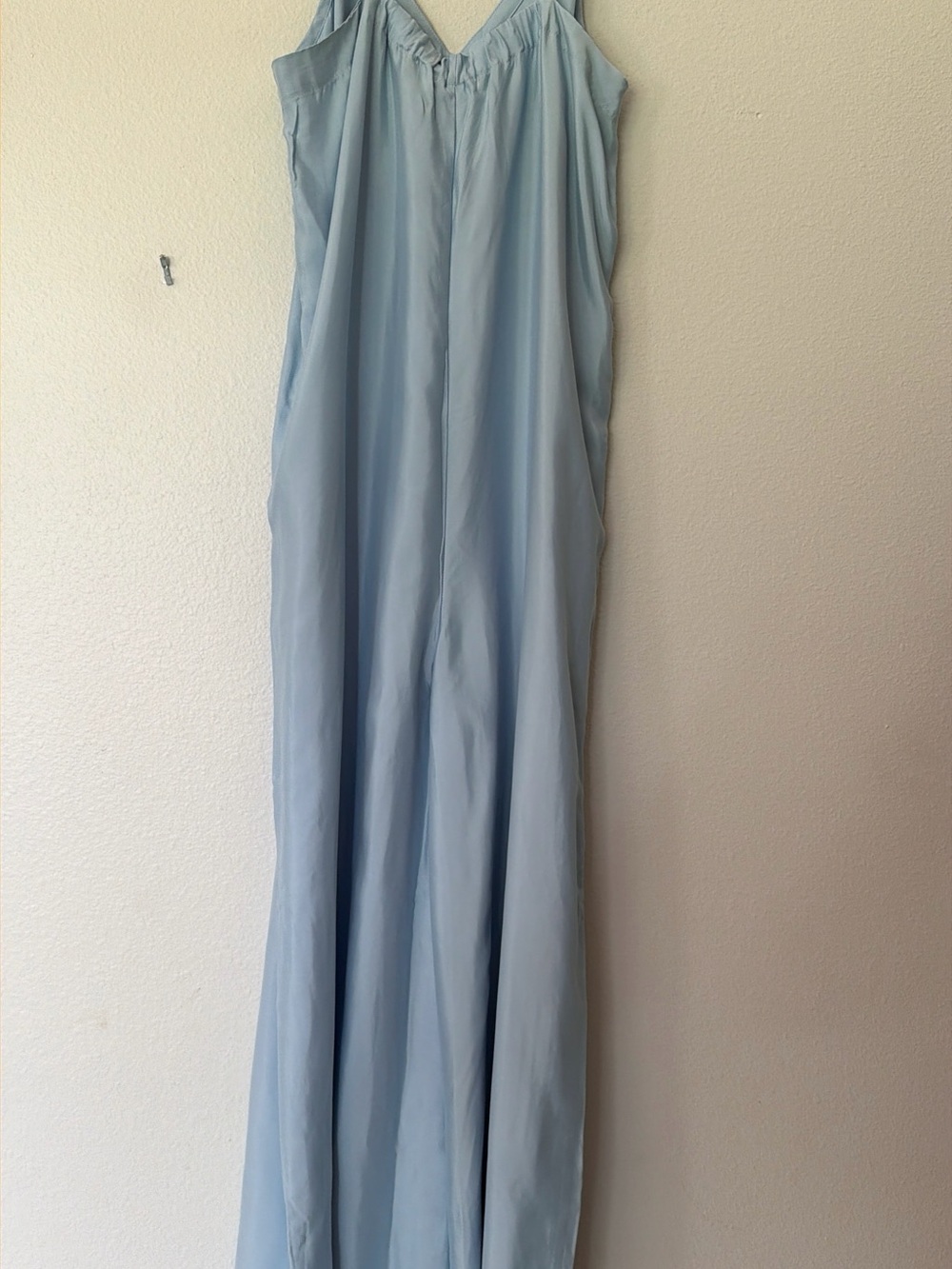 NWT- Athleta Calm Cool Romper light weight. Blue summer Wide-Leg Satin- Medium - Picture 5 of 13